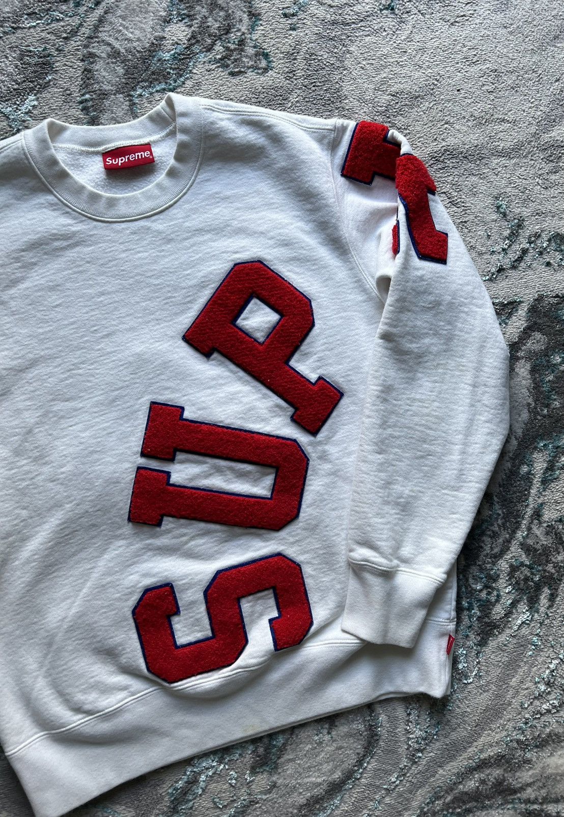 Supreme Supreme Big Arc Crewneck White S | Grailed