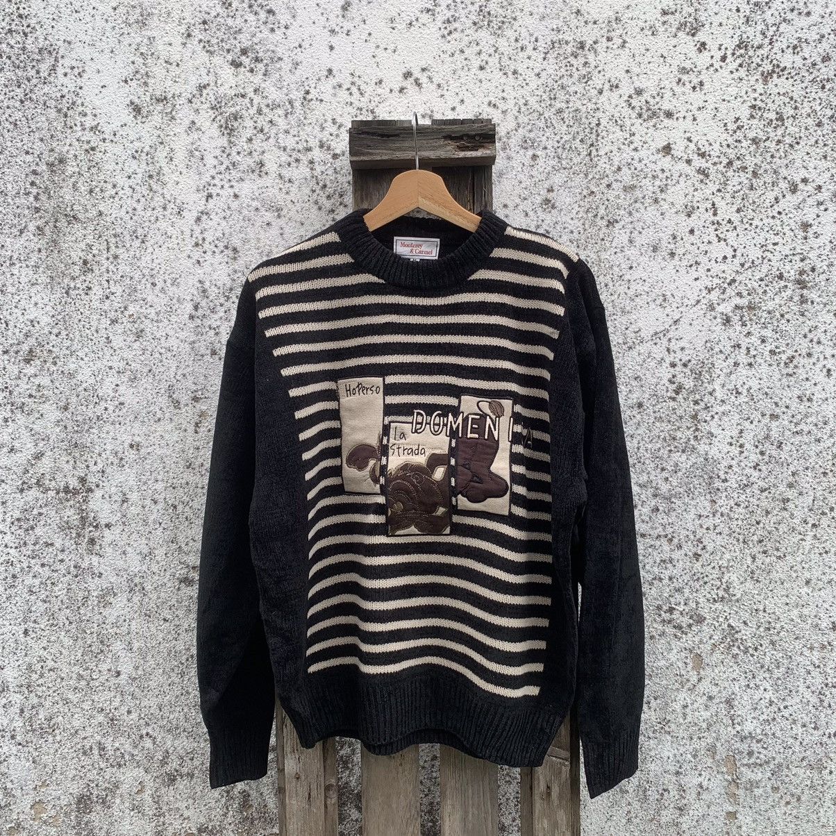 Japanese Brand Vintage Montery & Carmell Knit Crewneck Sweater Pullover Size US L / EU 52-54 / 3 - 1 Thumbnail