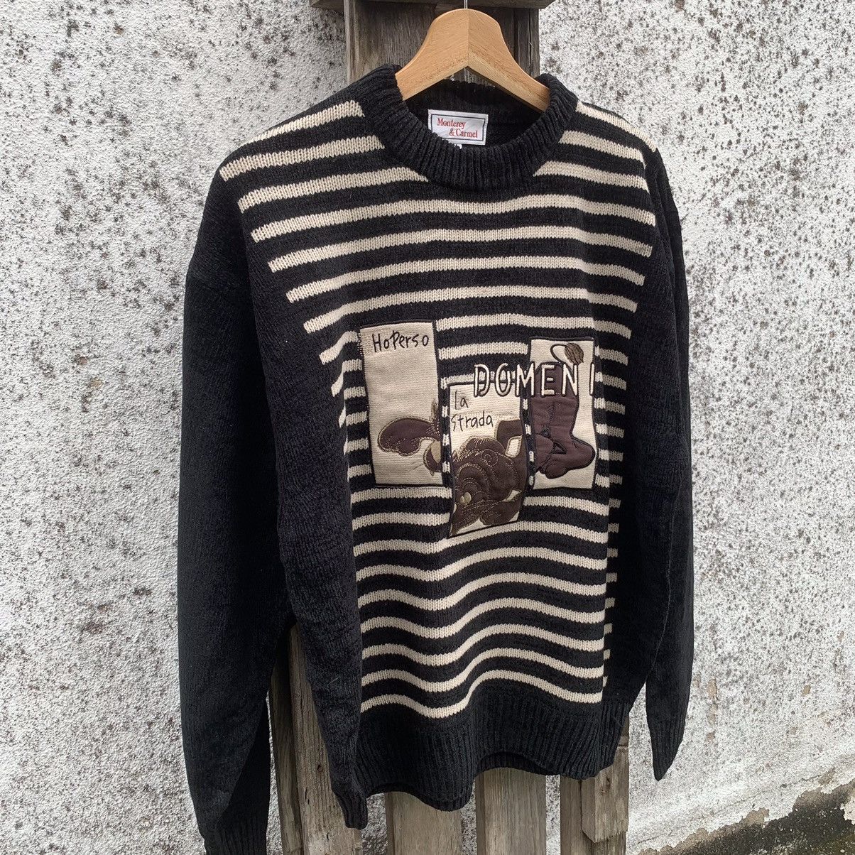 Japanese Brand Vintage Montery & Carmell Knit Crewneck Sweater Pullover Size US L / EU 52-54 / 3 - 2 Thumbnail