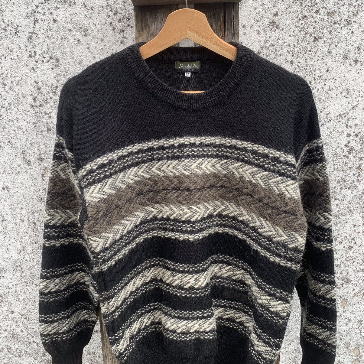 Aran Isles Knitwear × Japanese Brand Japanese Vintage MOHAIR Knit SIMPLE LIFE Sweater Pullover Size US S / EU 44-46 / 1 - 2 Thumbnail