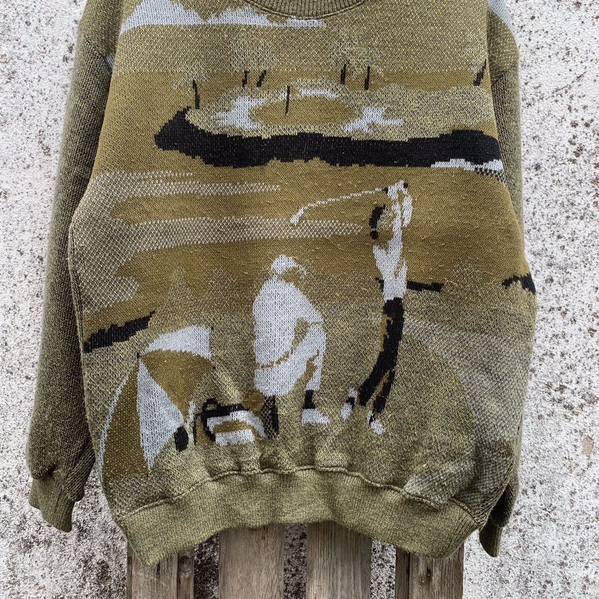 Aran Isles Knitwear × Japanese Brand Vintage Bob Jones Knit Full Printed Sweater Nice Graphic Size US L / EU 52-54 / 3 - 4 Thumbnail