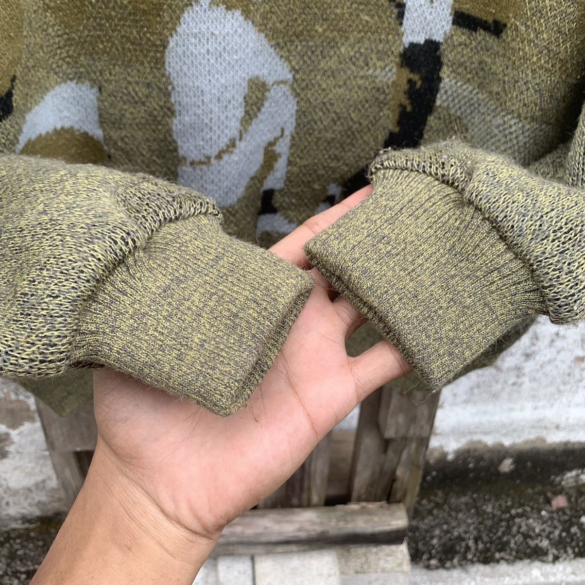 Aran Isles Knitwear × Japanese Brand Vintage Bob Jones Knit Full Printed Sweater Nice Graphic Size US L / EU 52-54 / 3 - 6 Thumbnail
