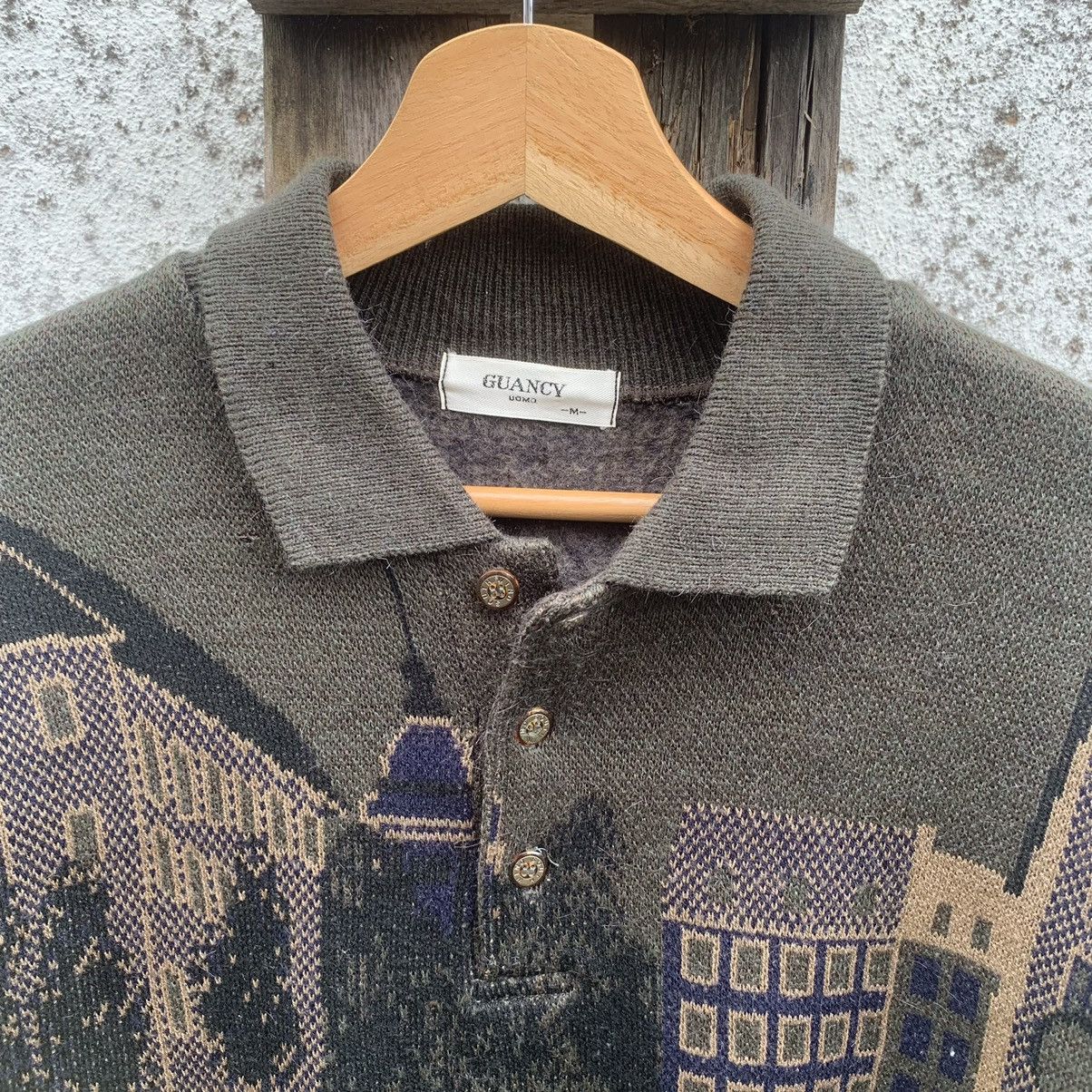Aran Isles Knitwear × Japanese Brand Vintage Guancy Uomo Sweater Knit Nice Graphic Pullover Size US M / EU 48-50 / 2 - 6 Thumbnail