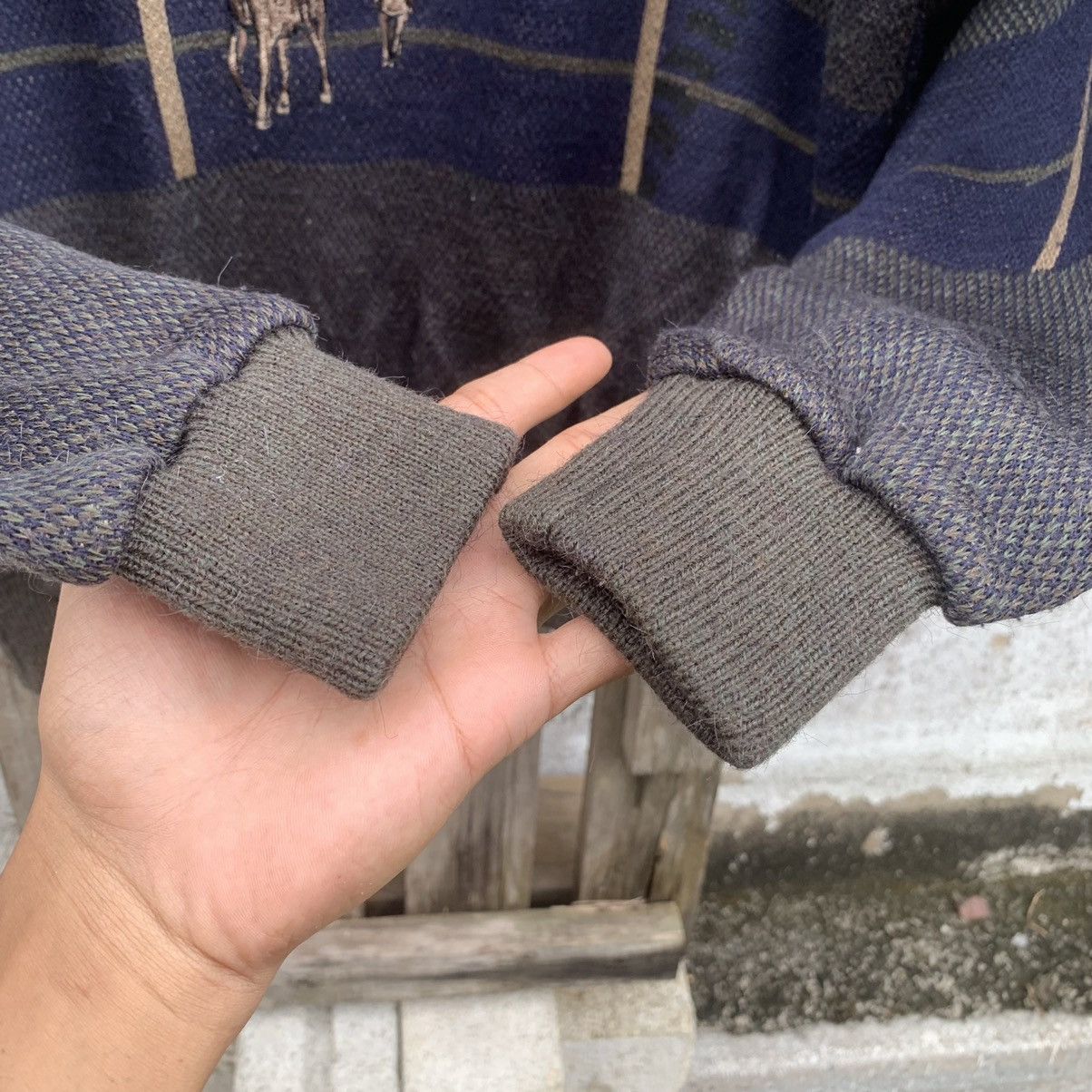 Aran Isles Knitwear × Japanese Brand Vintage Guancy Uomo Sweater Knit Nice Graphic Pullover Size US M / EU 48-50 / 2 - 8 Thumbnail