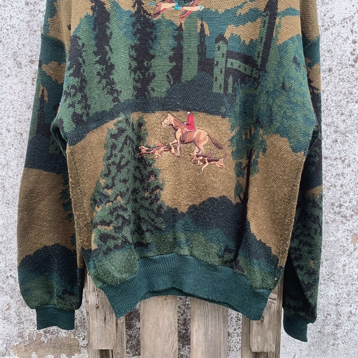 Japanese Brand 💥 RARE! Rapido Sprit Knit Embroidery Sweater Nature Horse Size US L / EU 52-54 / 3 - 4 Thumbnail