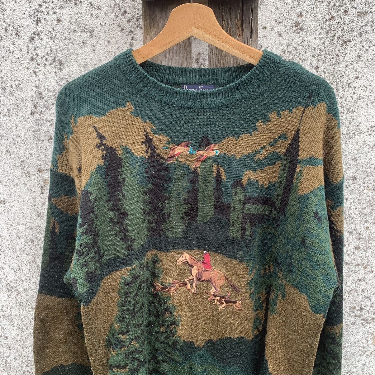 Japanese Brand 💥 RARE! Rapido Sprit Knit Embroidery Sweater Nature Horse Size US L / EU 52-54 / 3 - 3 Thumbnail