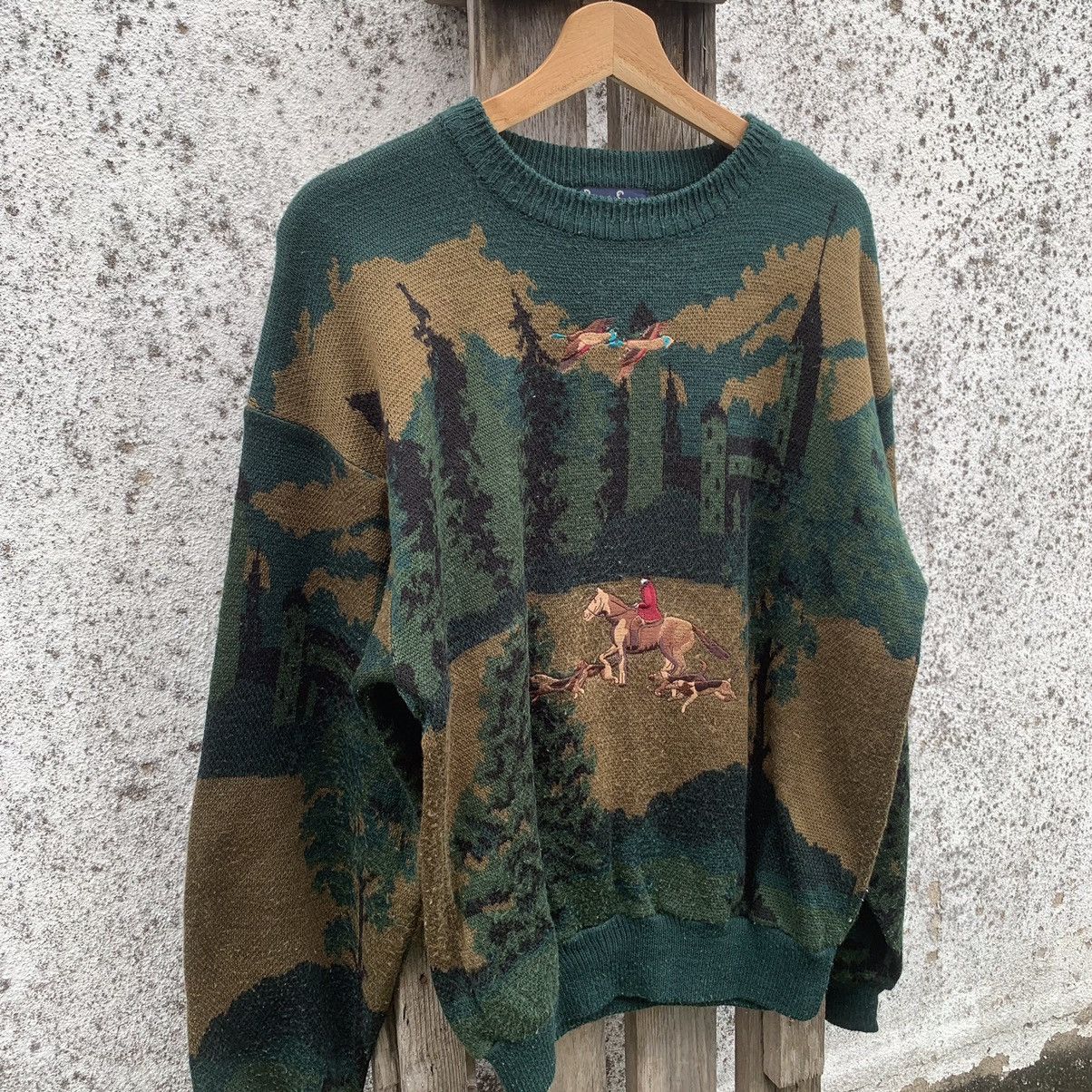 Japanese Brand 💥 RARE! Rapido Sprit Knit Embroidery Sweater Nature Horse Size US L / EU 52-54 / 3 - 2 Thumbnail
