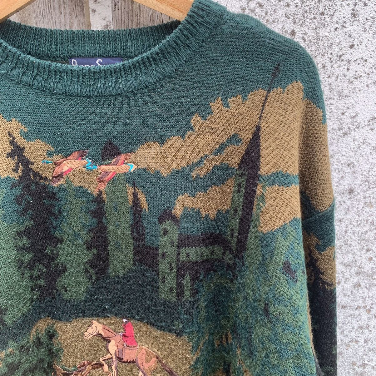 Japanese Brand 💥 RARE! Rapido Sprit Knit Embroidery Sweater Nature Horse Size US L / EU 52-54 / 3 - 6 Thumbnail
