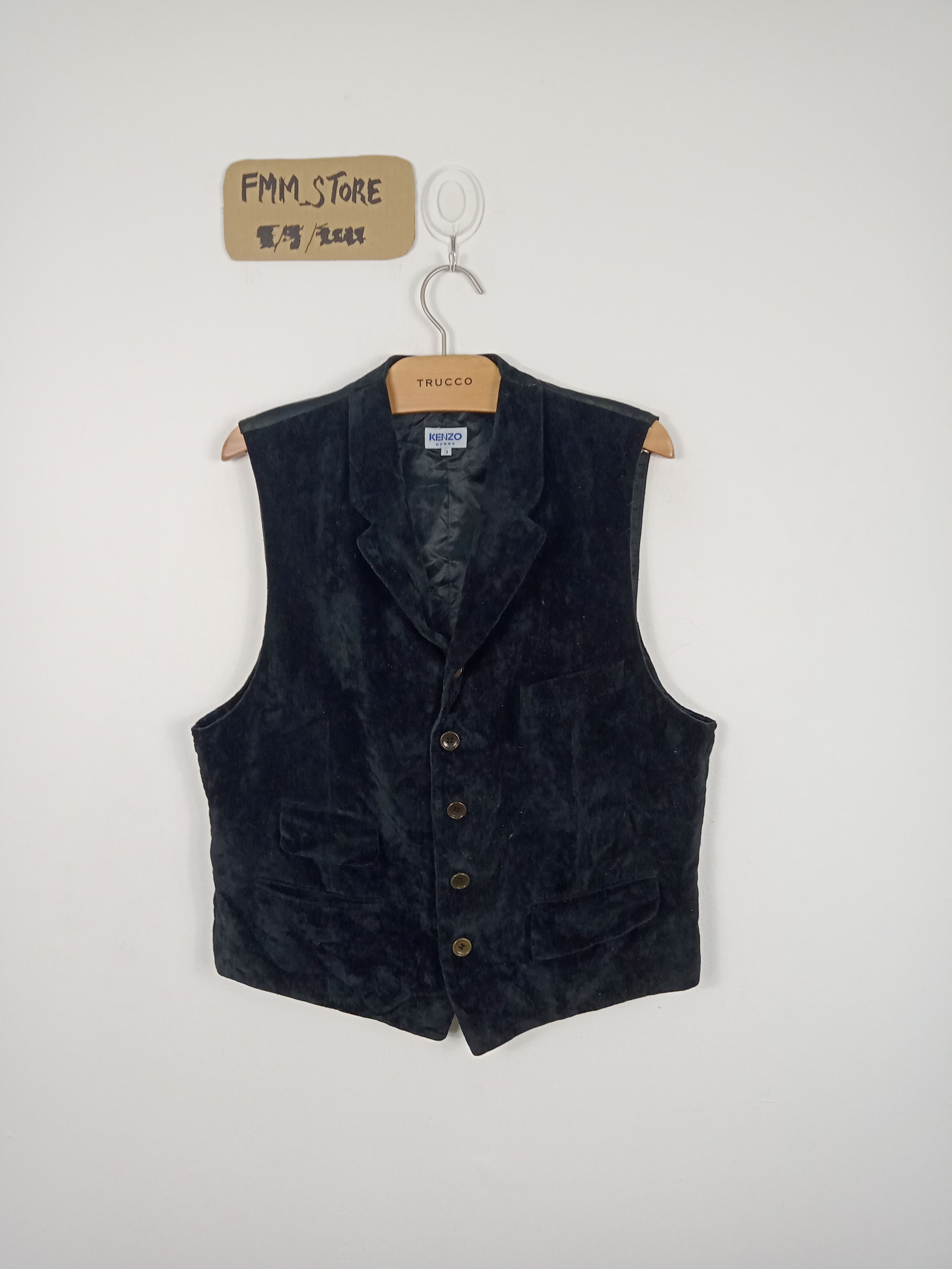 Kenzo Kenzo Formal Vest Black Velvet Size US L / EU 52-54 / 3 - 1 Thumbnail