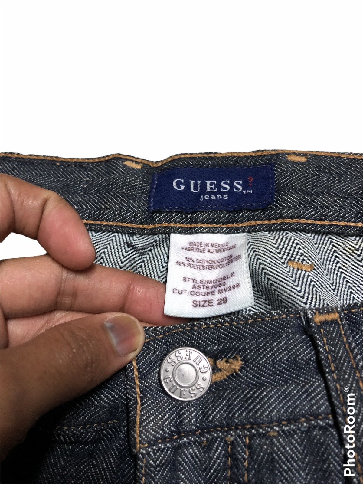 Guess VINTAGE GUESS HERRINGBONE TWILL DENIM Size US 29 - 4 Thumbnail