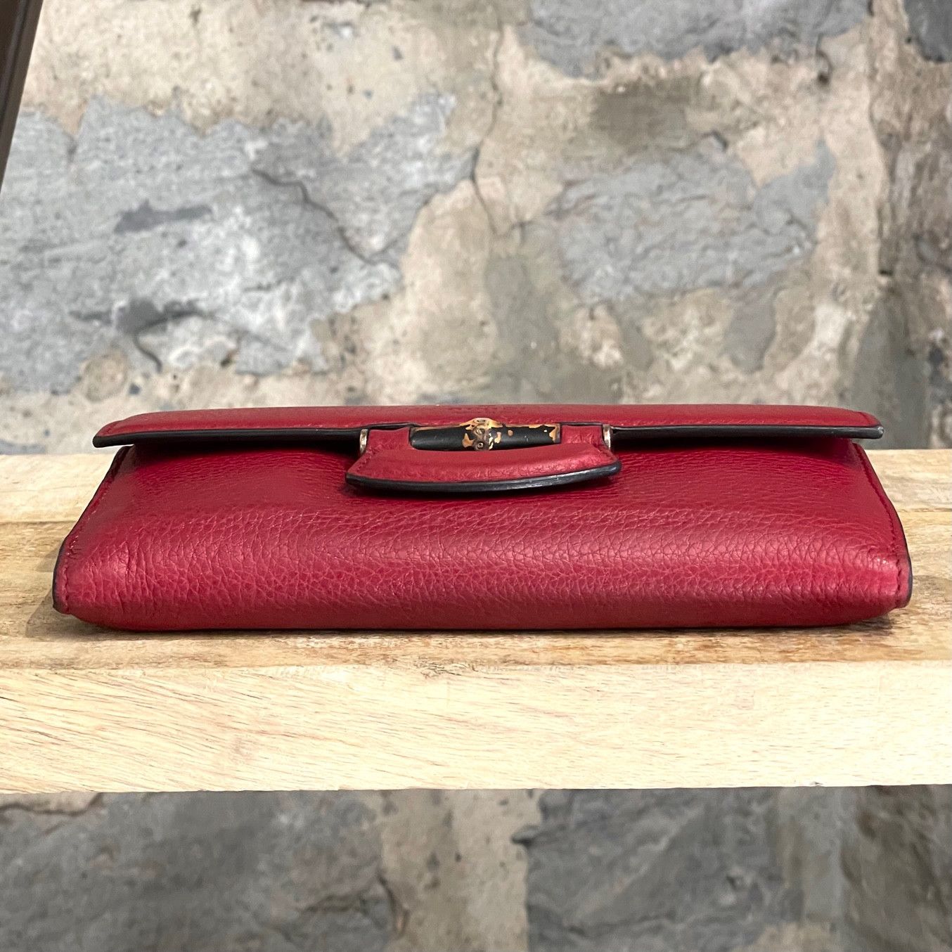 Gucci Gucci Red Bamboo Wallet Size ONE SIZE - 5 Thumbnail