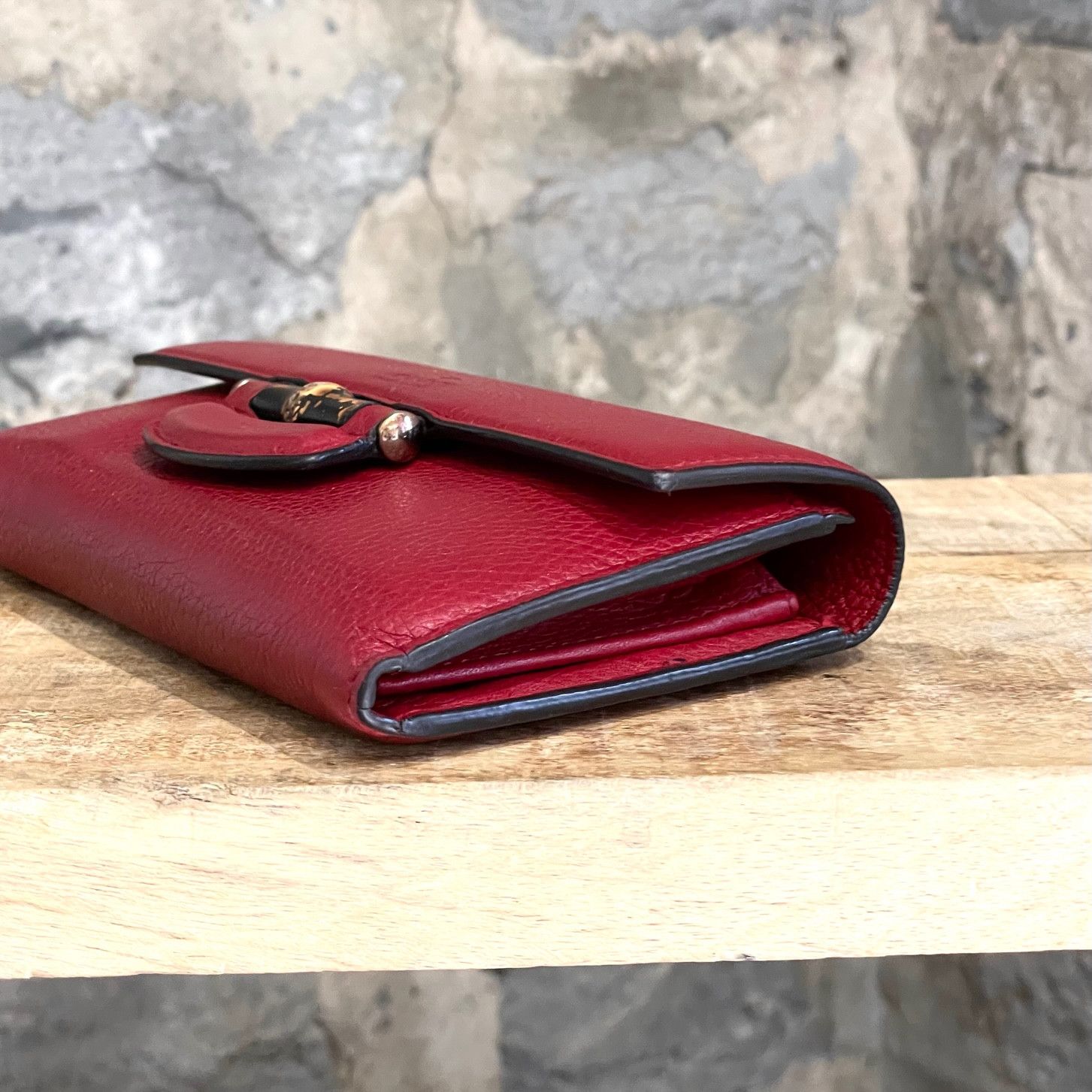Gucci Gucci Red Bamboo Wallet Size ONE SIZE - 6 Thumbnail