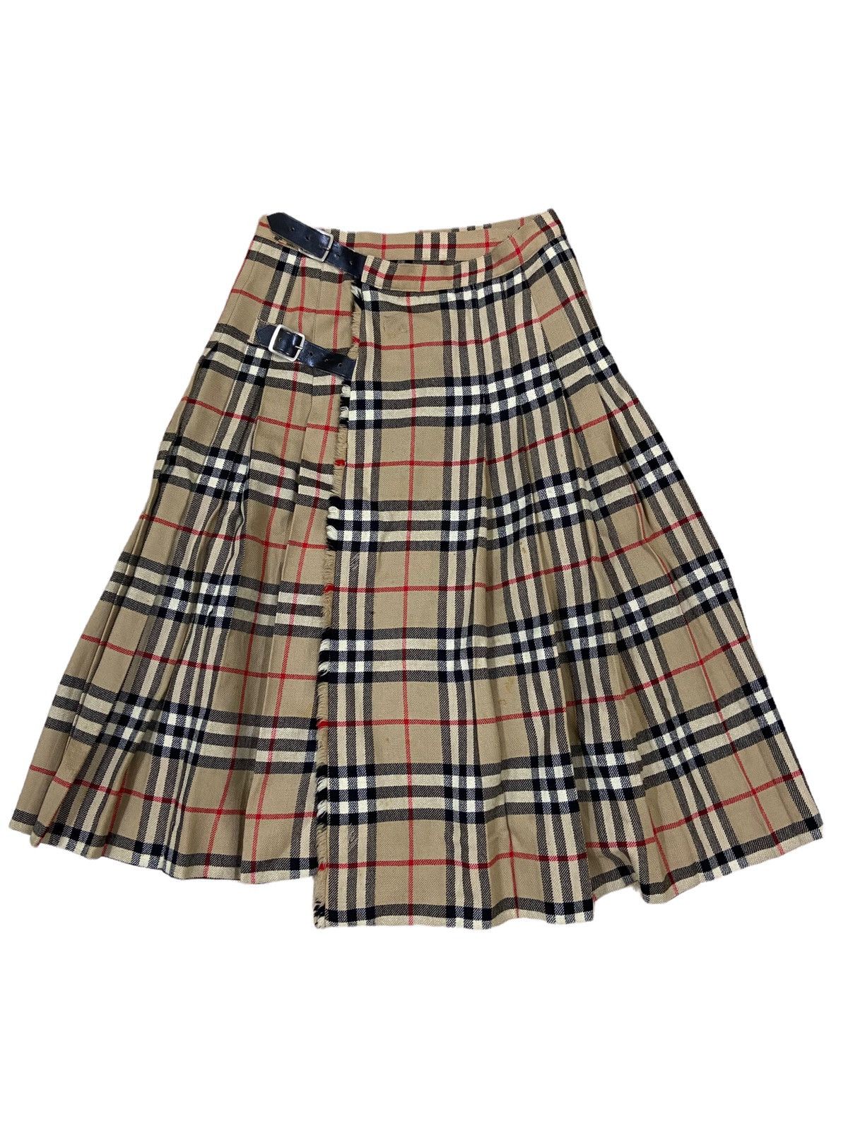 Burberry 1980s NOVA CHECK BONDAGE TARTAN SKIRT Size 30" / US 8 / IT 44 - 1 Thumbnail