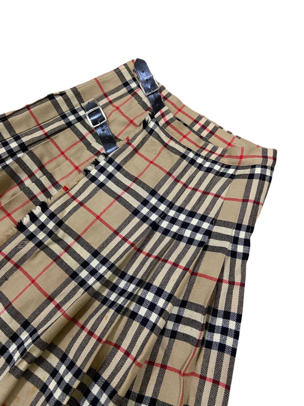 Burberry 1980s NOVA CHECK BONDAGE TARTAN SKIRT Size 30" / US 8 / IT 44 - 2 Thumbnail