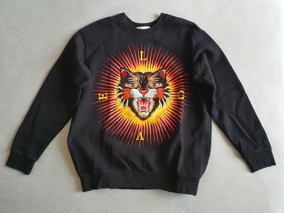 Gucci angry 2024 cat hoodie