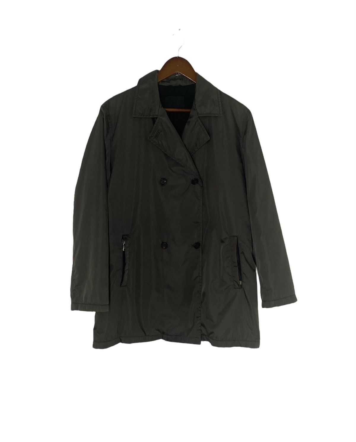 Made in Italy Prada Nylon Long Jacket Double Breast Design