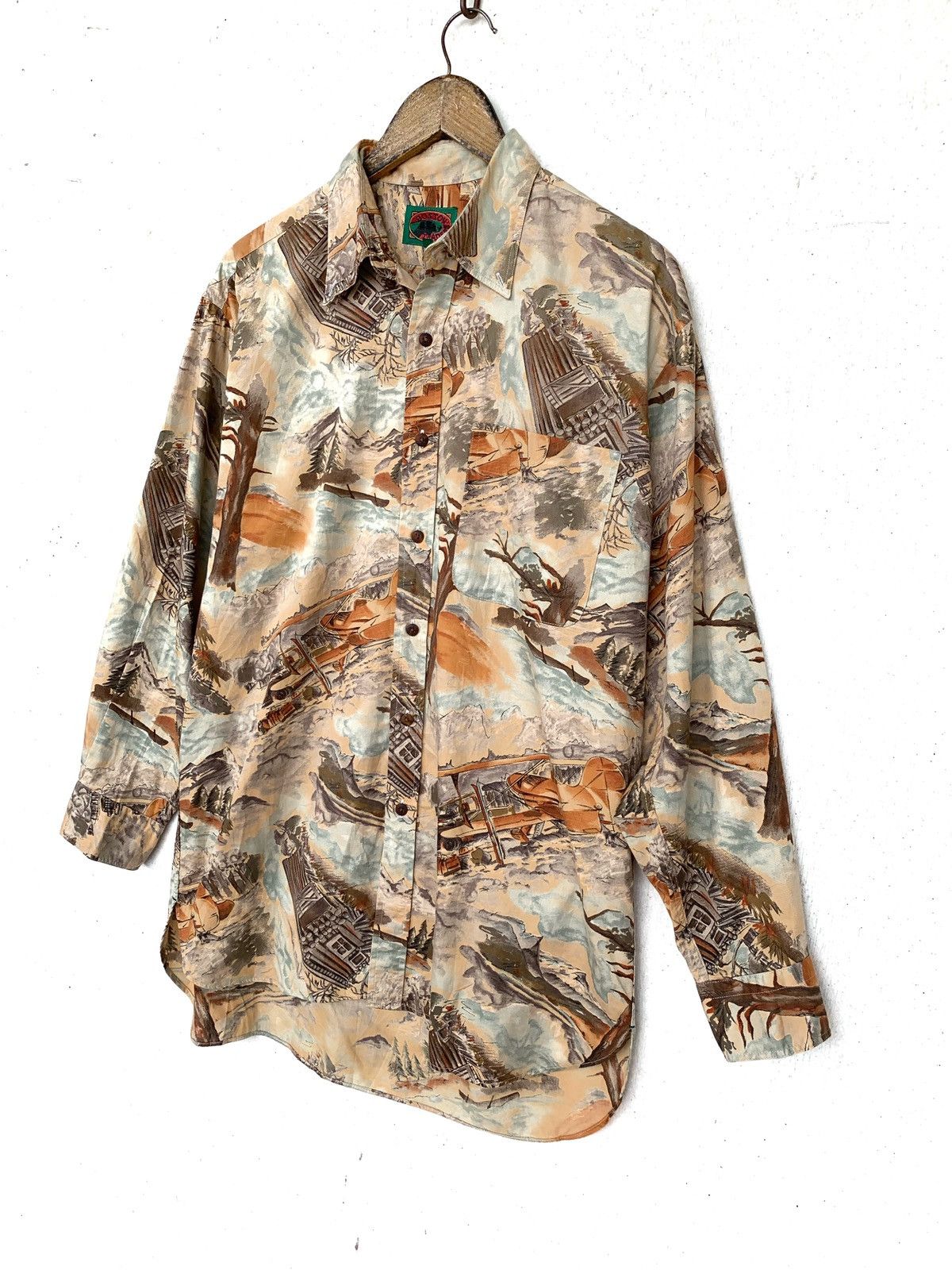 vintage Full Prints Button Ups Shirt.