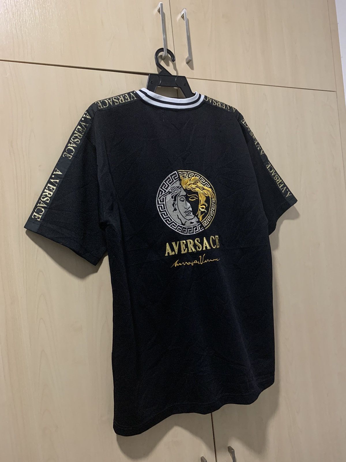 Versace A.Versace heavy jersey shirt embroidery side tape Size US L / EU 52-54 / 3 - 2 Thumbnail