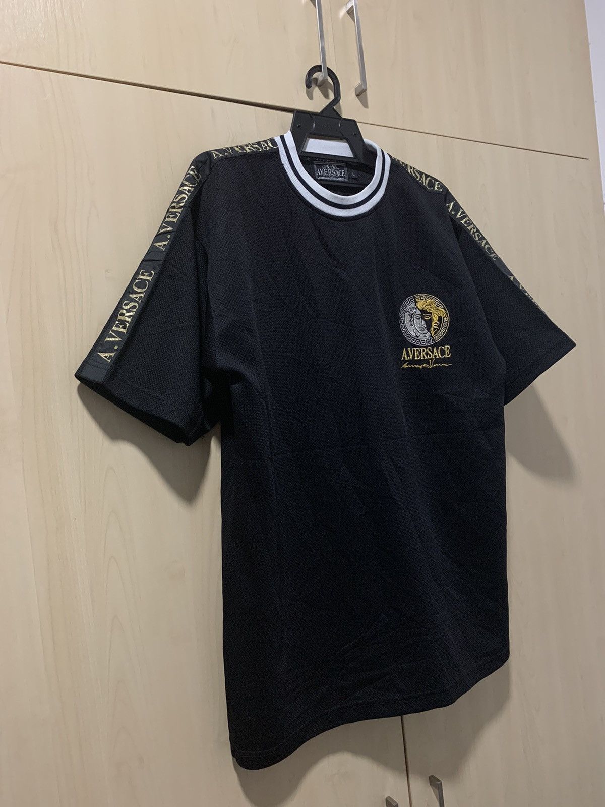Versace A.Versace heavy jersey shirt embroidery side tape Size US L / EU 52-54 / 3 - 4 Thumbnail