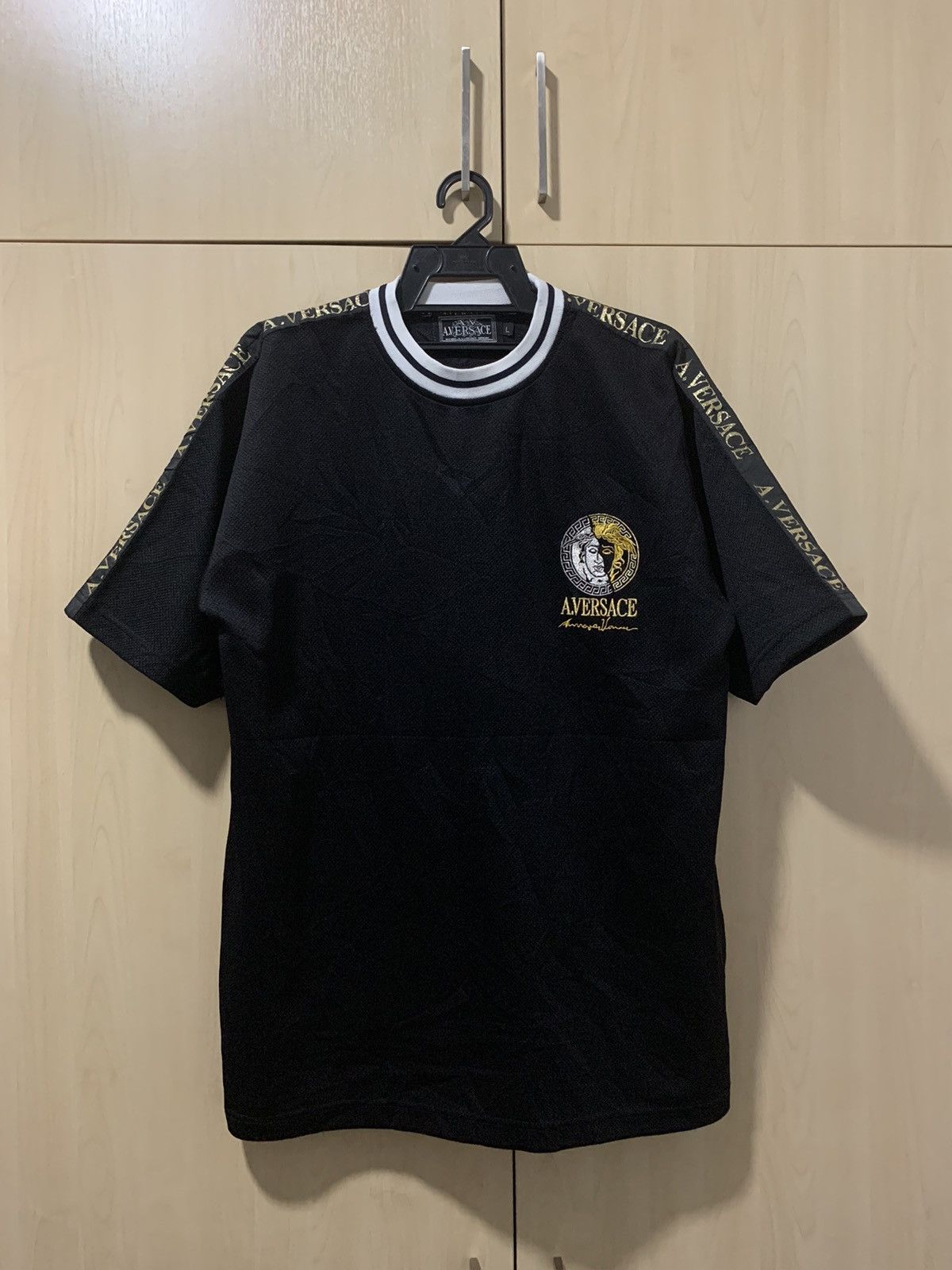 Versace A.Versace heavy jersey shirt embroidery side tape Size US L / EU 52-54 / 3 - 3 Thumbnail