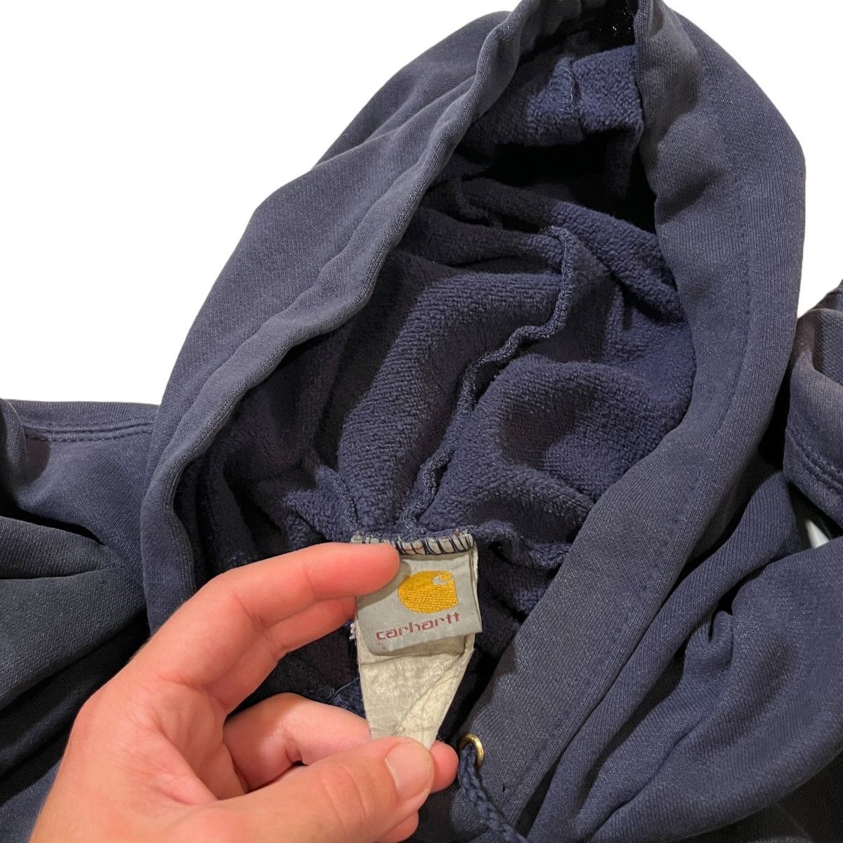 Carhartt × Vintage Distressed Carhartt Embroidered Spellout Hoodie Size US L / EU 52-54 / 3 - 3 Thumbnail