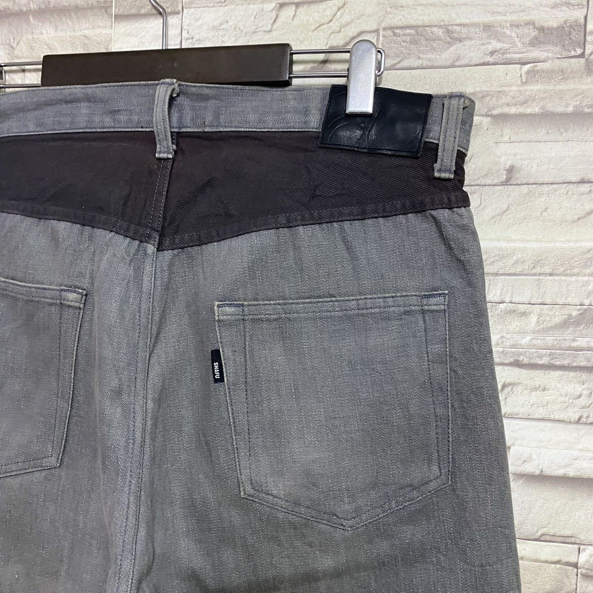 Japanese Brand SNAFU Situation Normal All Fuckup Denim Baggy Jeans Size US 34 / EU 50 - 13 Thumbnail