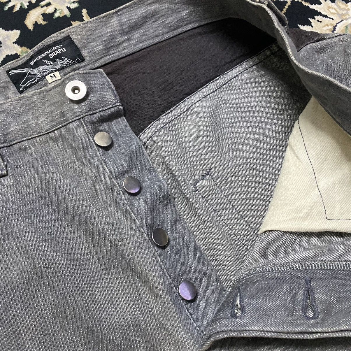 Japanese Brand SNAFU Situation Normal All Fuckup Denim Baggy Jeans Size US 34 / EU 50 - 15 Thumbnail