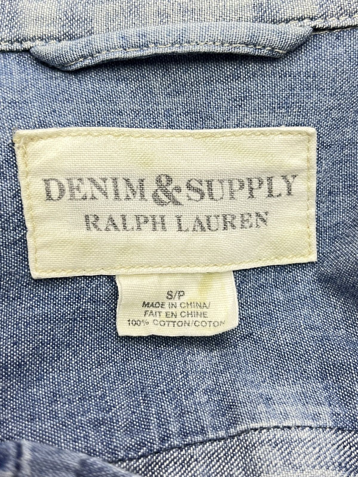 Denim & Supply Ralph Lauren 🔥Vintage RALPH LAUREN Acid Wash Patchwork Shirt Size US S / EU 44-46 / 1 - 6 Thumbnail