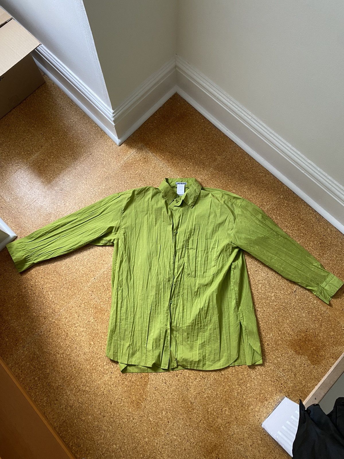 Issey Miyake Iridescent Pleated Button down Shirt