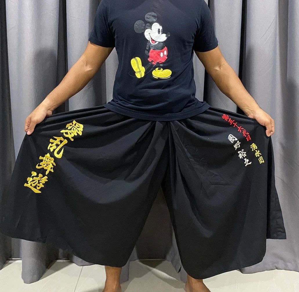Hysteric Glamour Vintage Japanese Traditional Hakama Embroidery Wide Pants Size US 32 / EU 48 - 7 Thumbnail