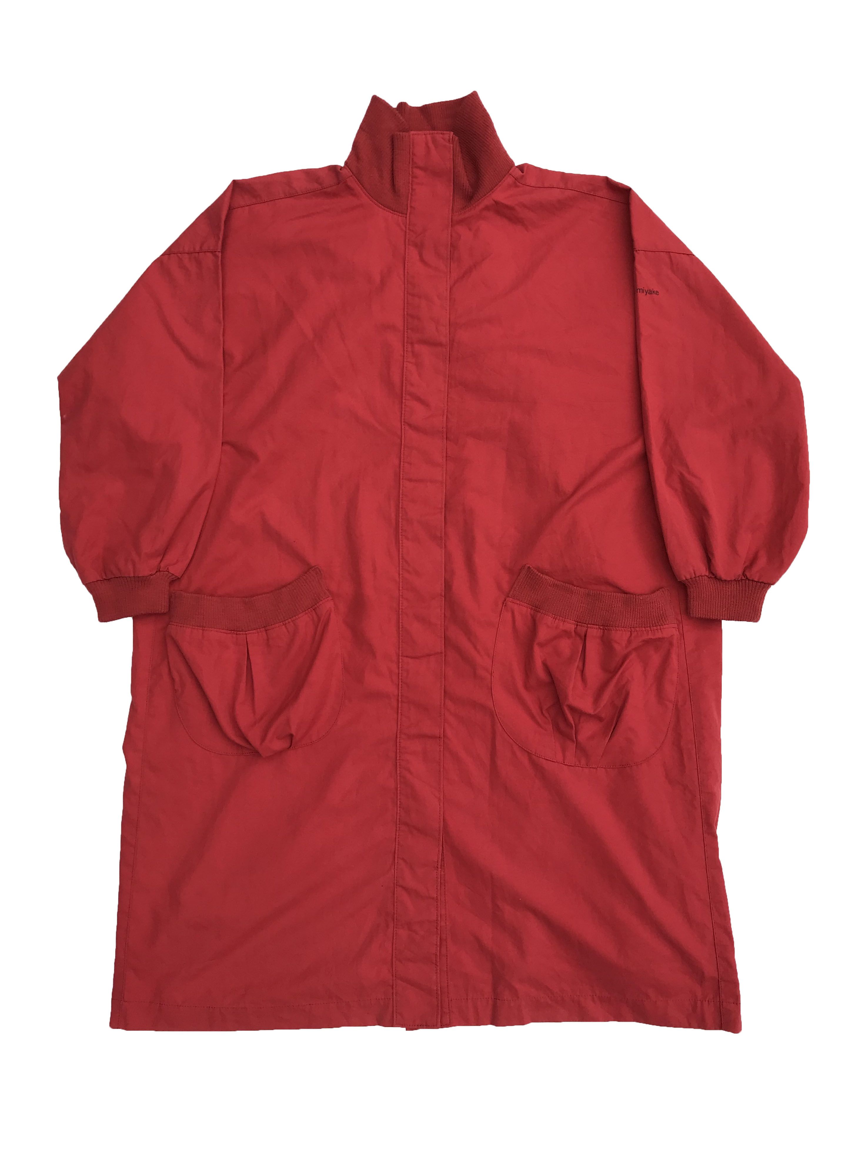 Issey Miyake IM Red Oversized Turtle Neck Jacket Size US M / EU 48-50 / 2 - 1 Thumbnail