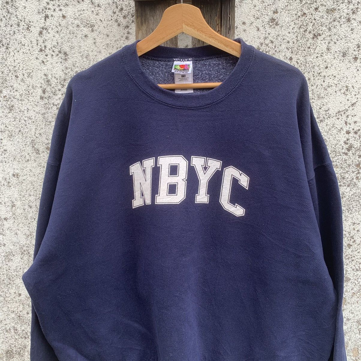 Fruit Of The Loom × Vintage 1990’s Vintage NYBC Sweater Baggy Jumper Pullover Hoodie Size US XL / EU 56 / 4 - 3 Thumbnail