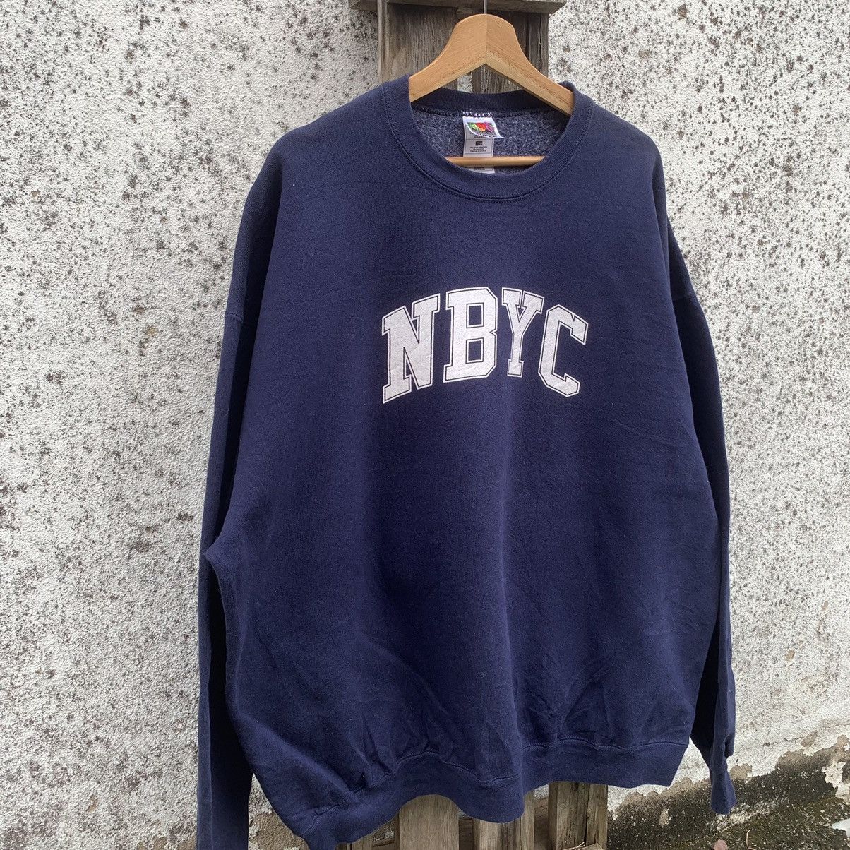 Fruit Of The Loom × Vintage 1990’s Vintage NYBC Sweater Baggy Jumper Pullover Hoodie Size US XL / EU 56 / 4 - 2 Thumbnail