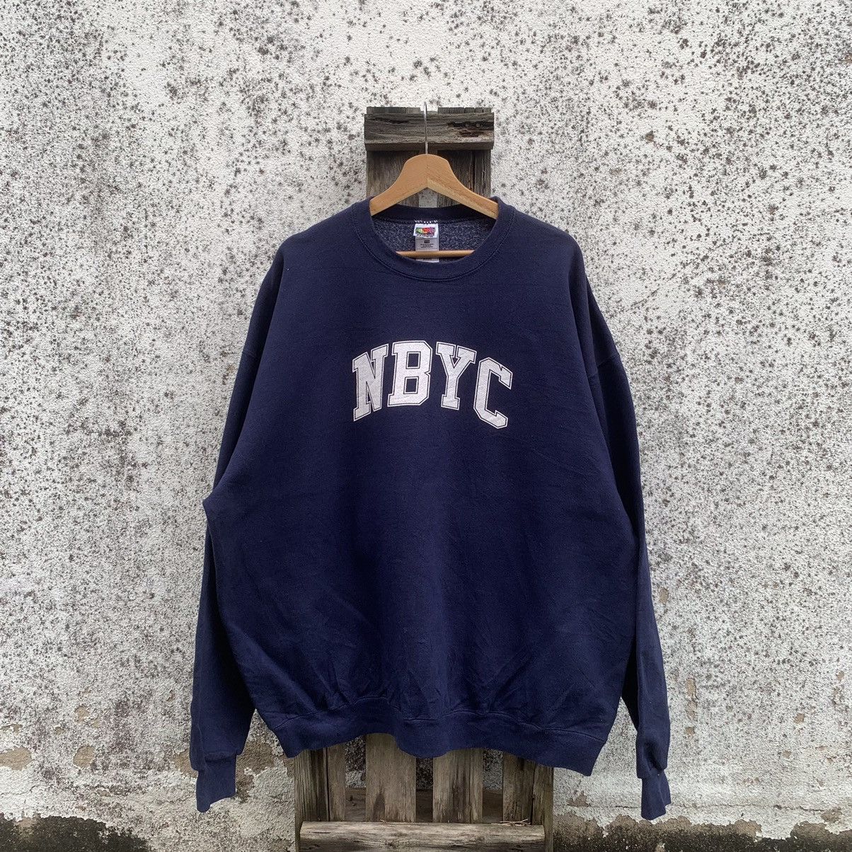 Fruit Of The Loom × Vintage 1990’s Vintage NYBC Sweater Baggy Jumper Pullover Hoodie Size US XL / EU 56 / 4 - 1 Thumbnail
