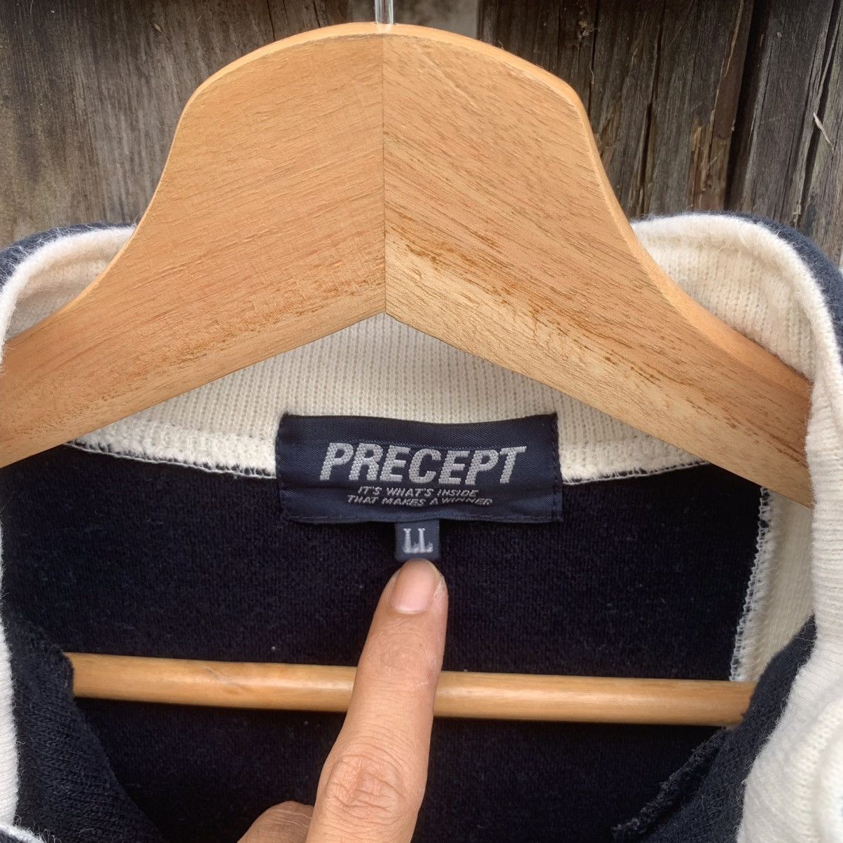 Japanese Brand × Vintage Precept Quarter Zip Sweater Baggy Jumper Pullover Size US XL / EU 56 / 4 - 8 Thumbnail