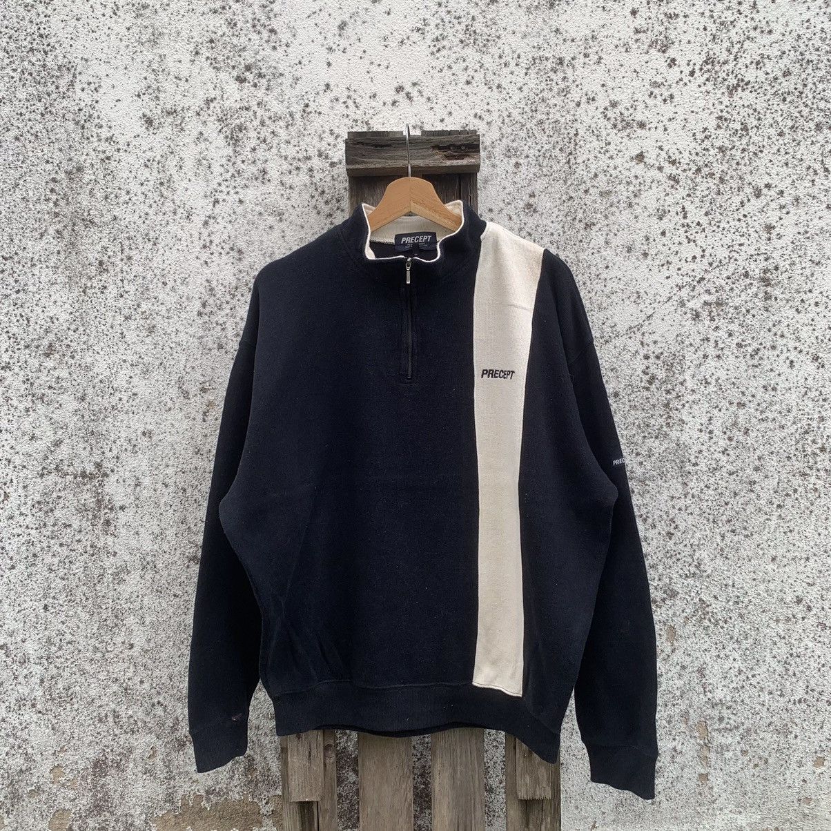 Japanese Brand × Vintage Precept Quarter Zip Sweater Baggy Jumper Pullover Size US XL / EU 56 / 4 - 1 Thumbnail