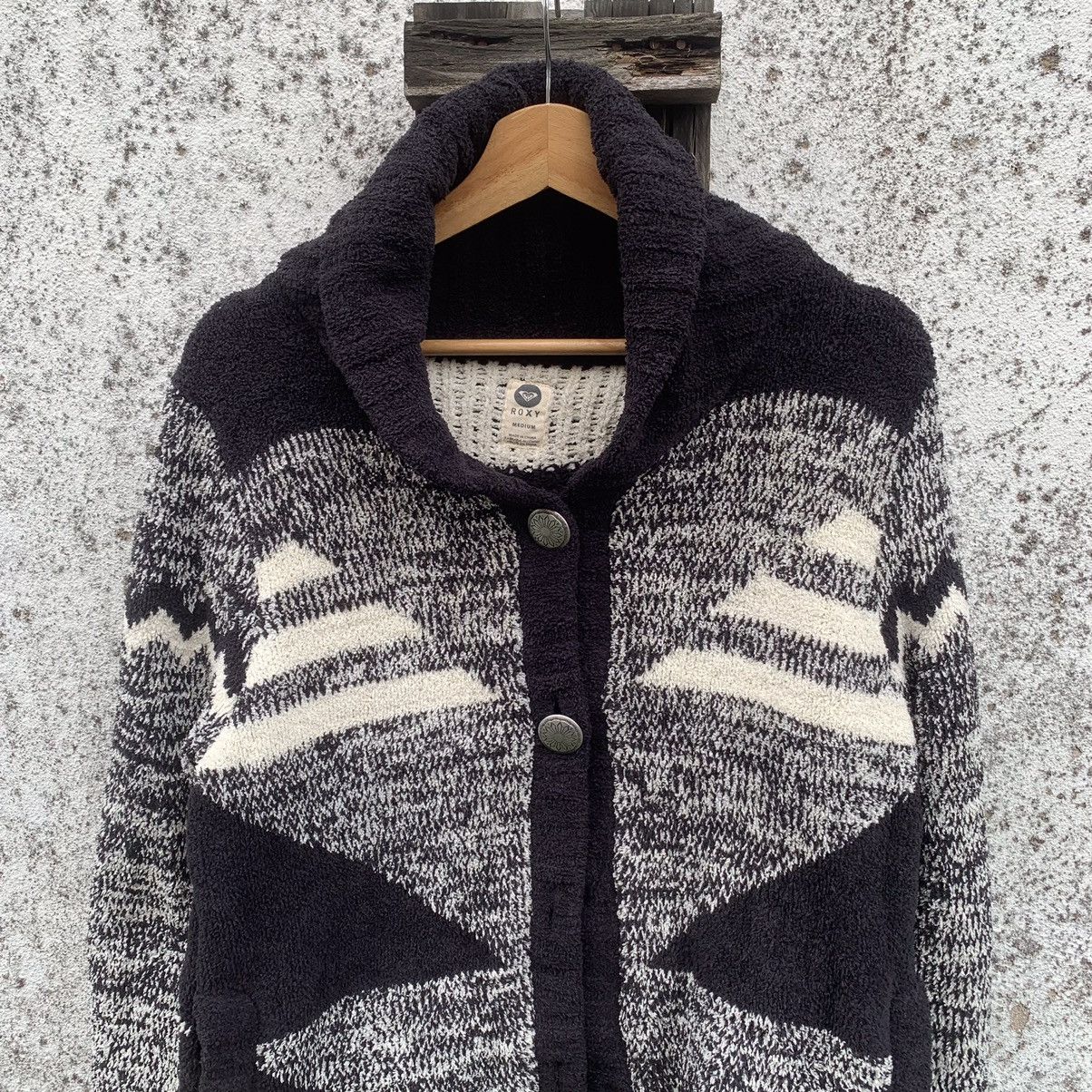 Japanese Brand ROXY Knit Shawl Collar Navajo Sweater Jacket Size US M / EU 48-50 / 2 - 3 Thumbnail