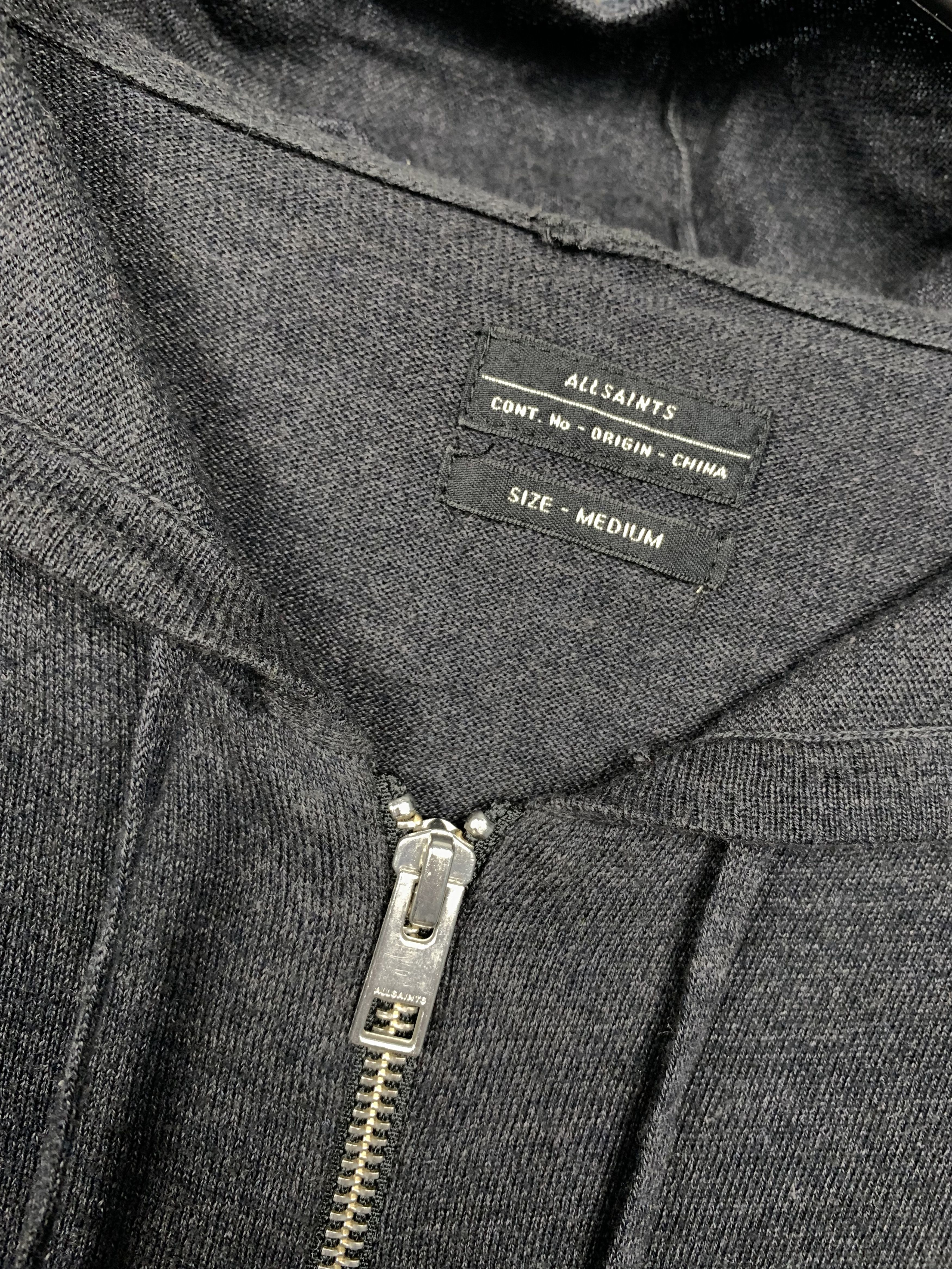 Allsaints Allsaints Vintage Mens Cotton Knit Zip Hoodie Size US M / EU 48-50 / 2 - 3 Thumbnail