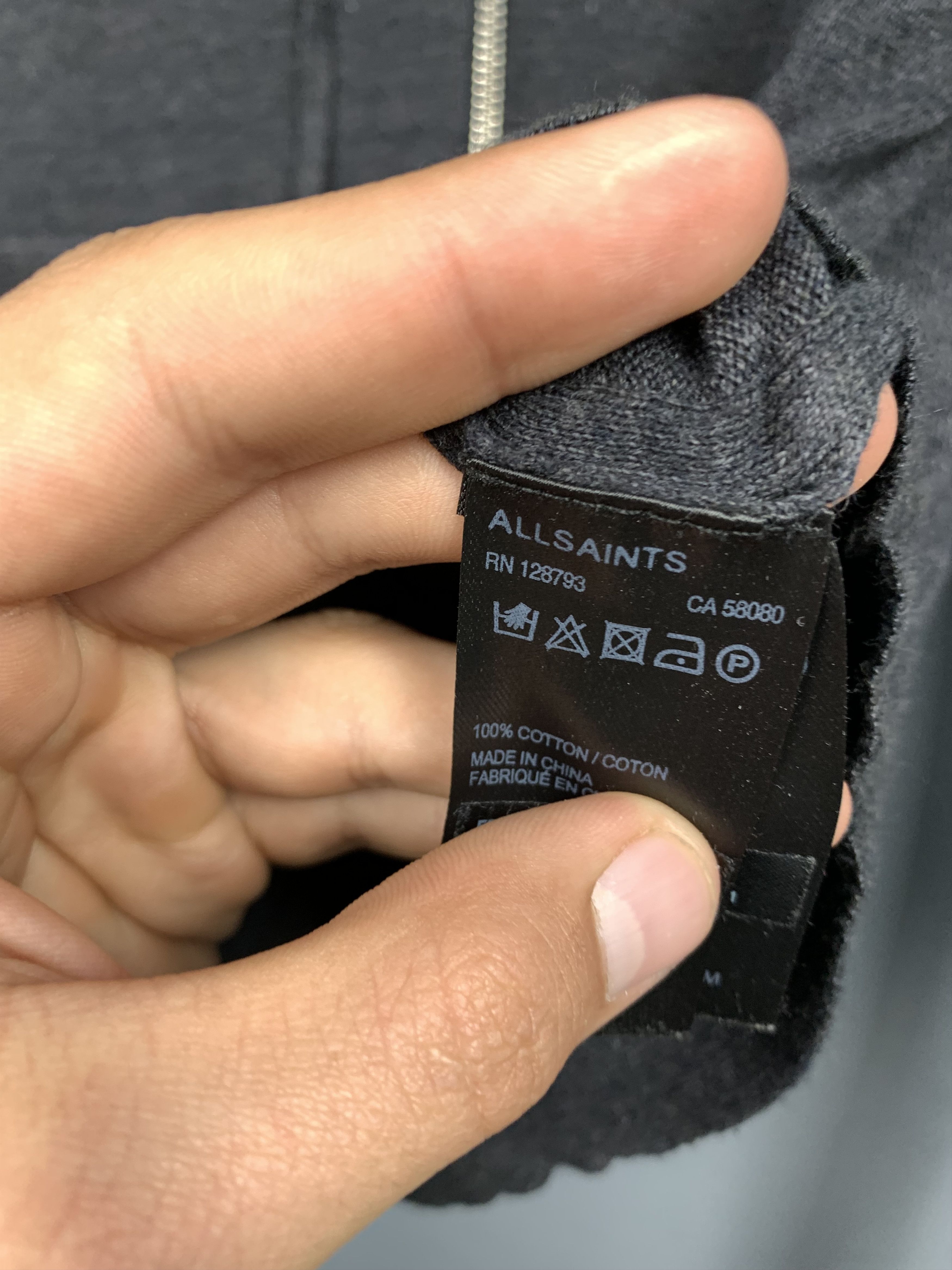 Allsaints Allsaints Vintage Mens Cotton Knit Zip Hoodie Size US M / EU 48-50 / 2 - 4 Thumbnail
