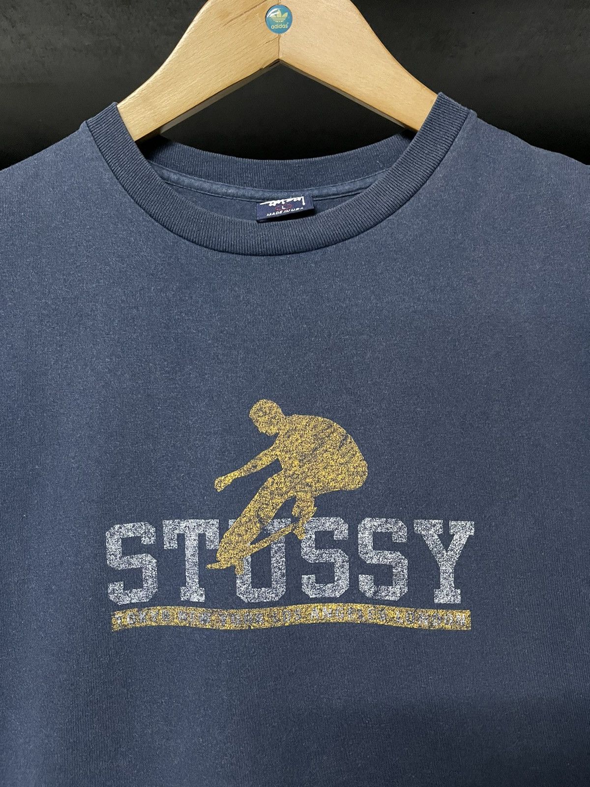 Stussy × Vintage Vintage 90s Stussy Skateboard Faded Tees Usa Size US L / EU 52-54 / 3 - 2 Thumbnail