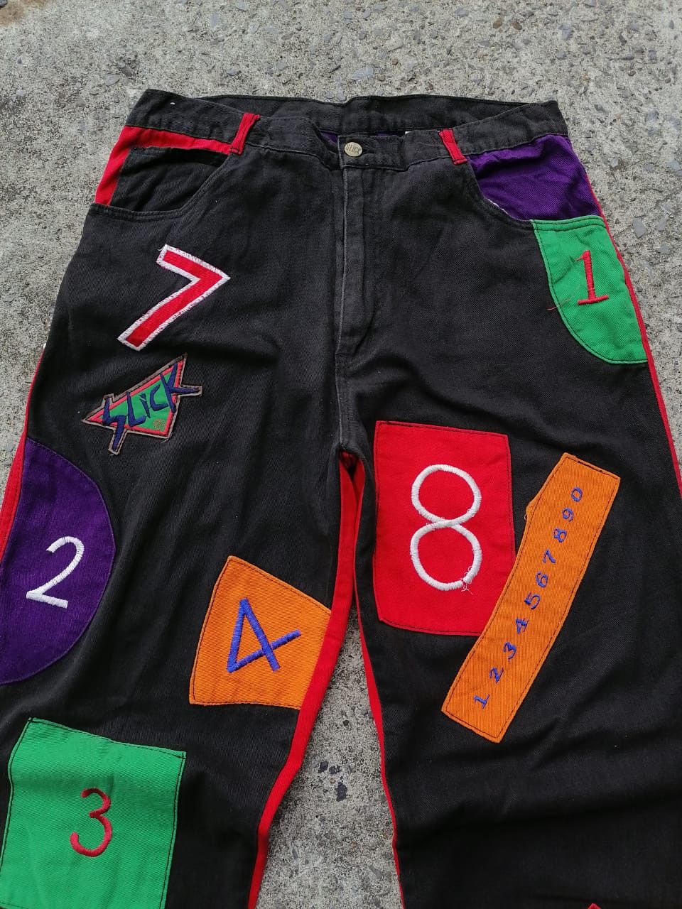 Slick × Vintage Slick Colour Block Pants Size US 34 / EU 50 - 2 Thumbnail