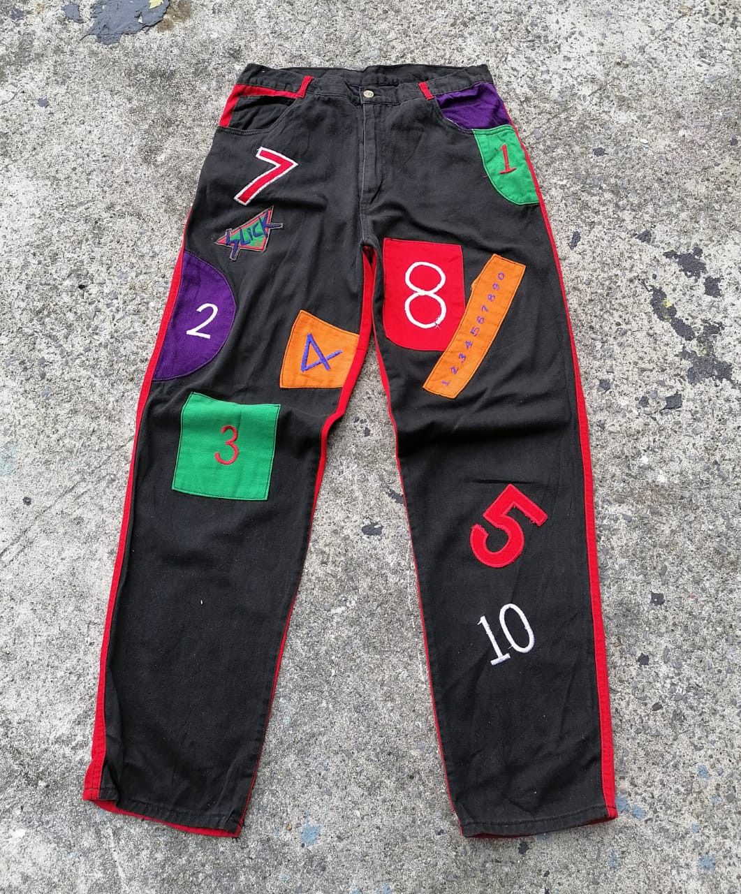 Slick × Vintage Slick Colour Block Pants Size US 34 / EU 50 - 1 Thumbnail