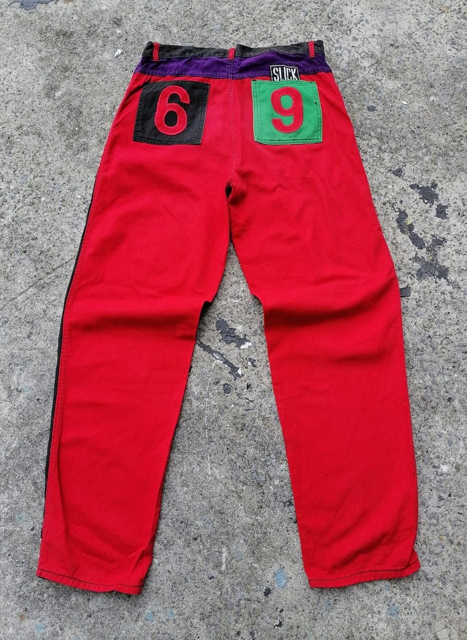 Slick × Vintage Slick Colour Block Pants Size US 34 / EU 50 - 3 Thumbnail
