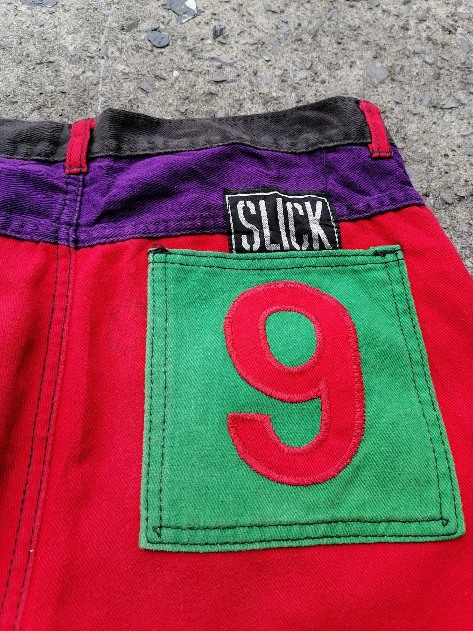 Slick × Vintage Slick Colour Block Pants Size US 34 / EU 50 - 4 Thumbnail