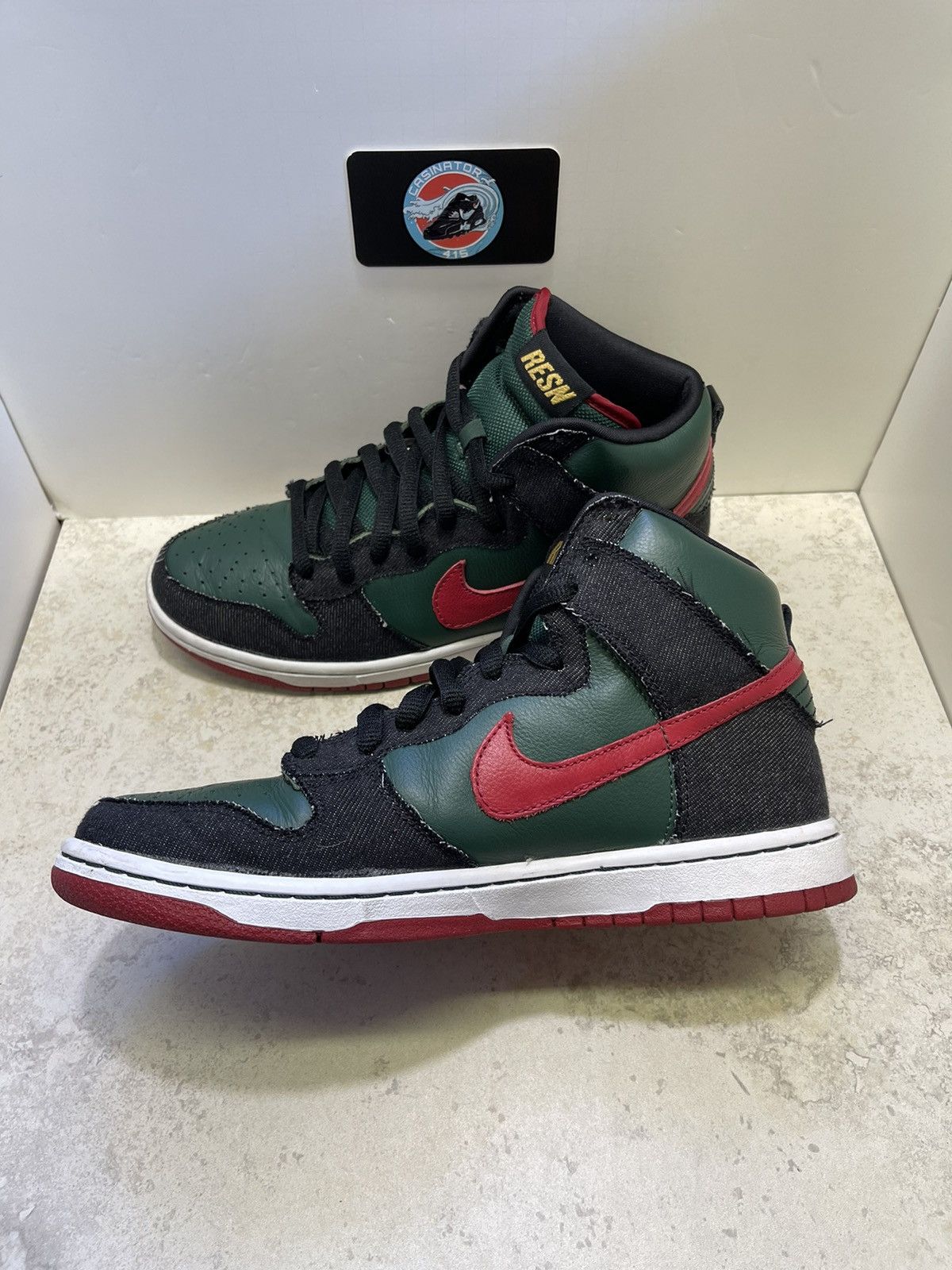 Nike Nike SB Dunk High Premium RESN 2009 Size 8.5 Mens Green Red Size US 8.5 / EU 41-42 - 5 Thumbnail