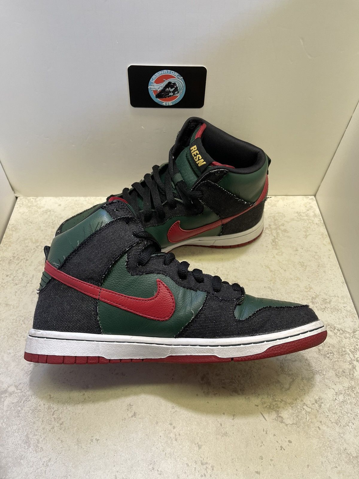 Nike Nike SB Dunk High Premium RESN 2009 Size 8.5 Mens Green Red Size US 8.5 / EU 41-42 - 2 Thumbnail