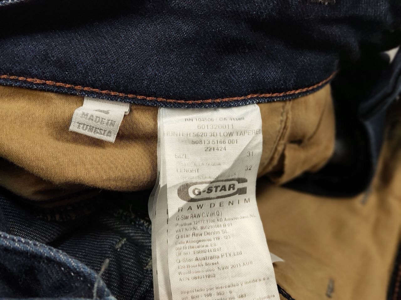 G-Star Vintage G Star Raw Hunter 5620 3D low Tapered Denim Jeans Size US 31 - 18 Thumbnail