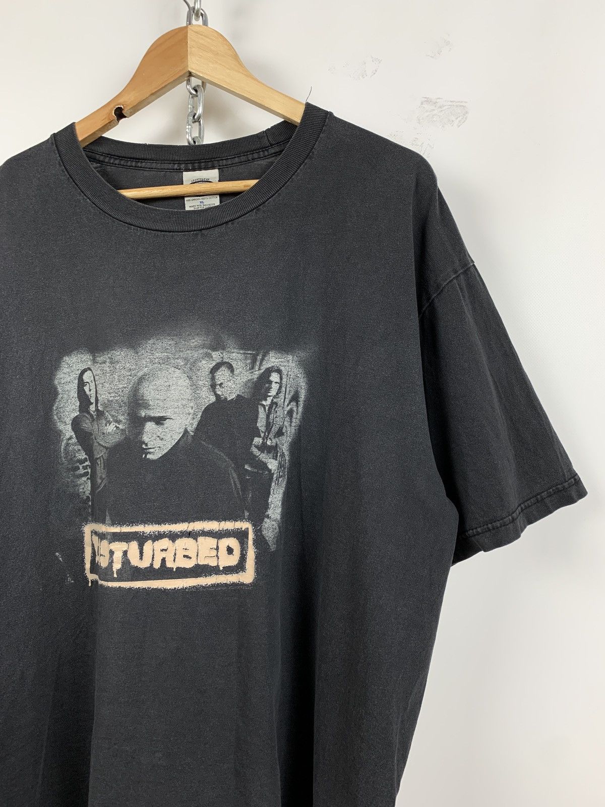 Band Tees 2002 Vintage Disturbed Faded Black Band T-Shirt Size US XL / EU 56 / 4 - 3 Thumbnail