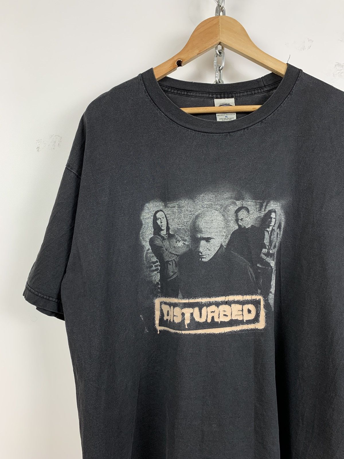 Band Tees 2002 Vintage Disturbed Faded Black Band T-Shirt Size US XL / EU 56 / 4 - 2 Thumbnail
