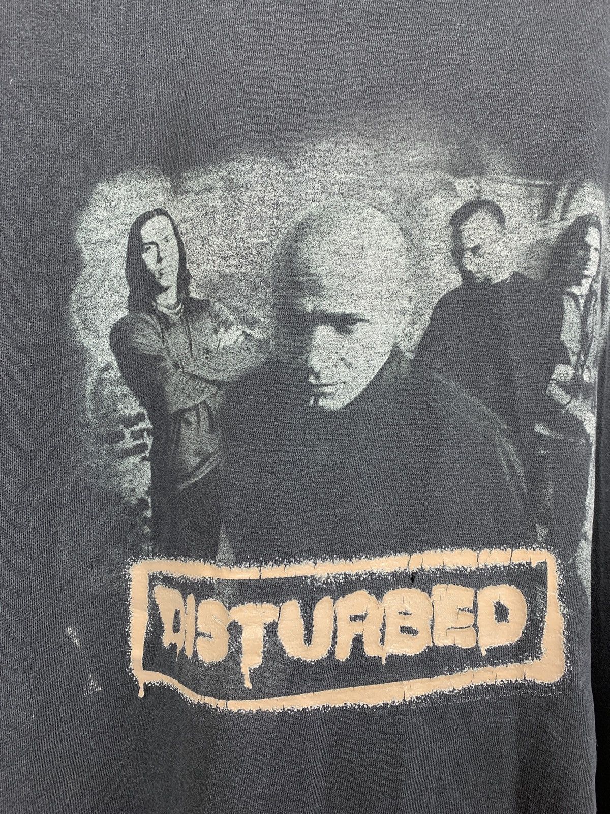 Band Tees 2002 Vintage Disturbed Faded Black Band T-Shirt Size US XL / EU 56 / 4 - 6 Thumbnail